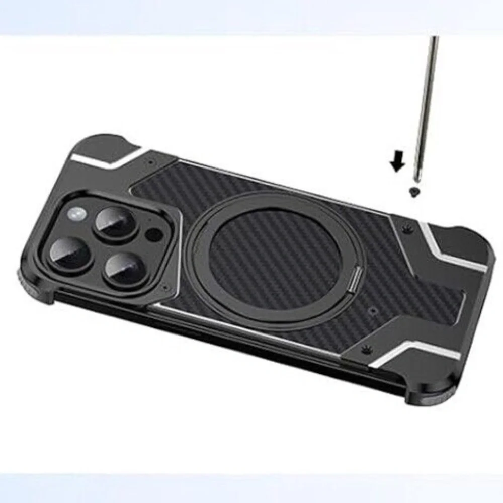 iPhone 16 Pro Max Metal Carbon Fiber Case